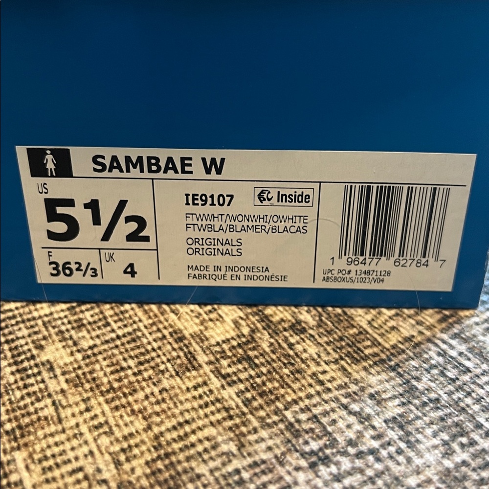 Adidas Sambae W Women’s White and Tan Sneakers 5.5 - Picture 2 of 5